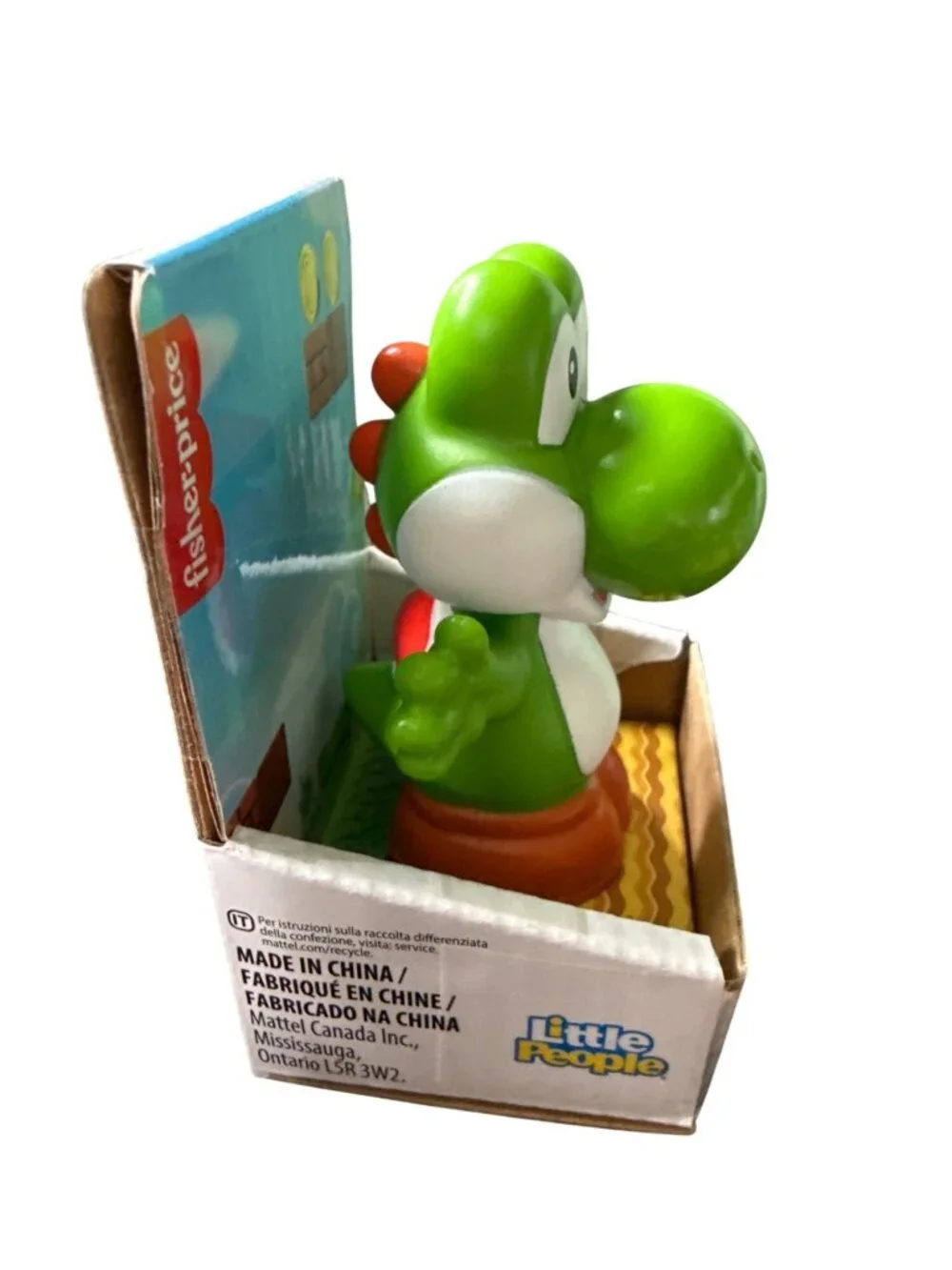 NIB Fisher Price Little People My Mario YOSHI Figure Nintendo Toy Collectible